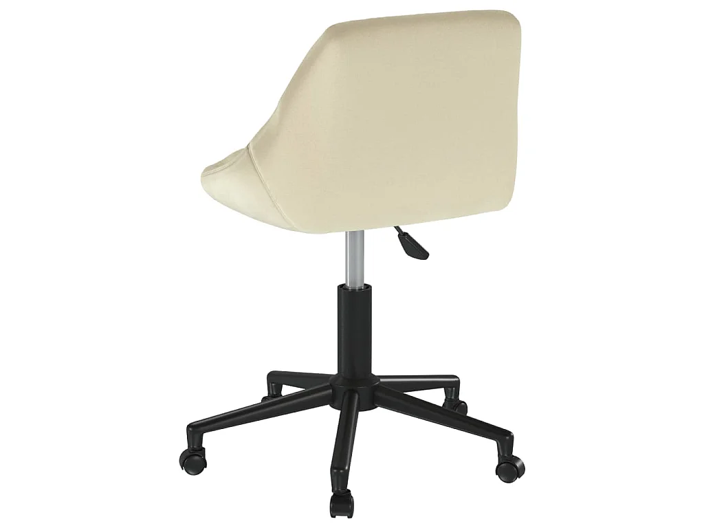 Chaise pivotante de salle à manger Crème Velours