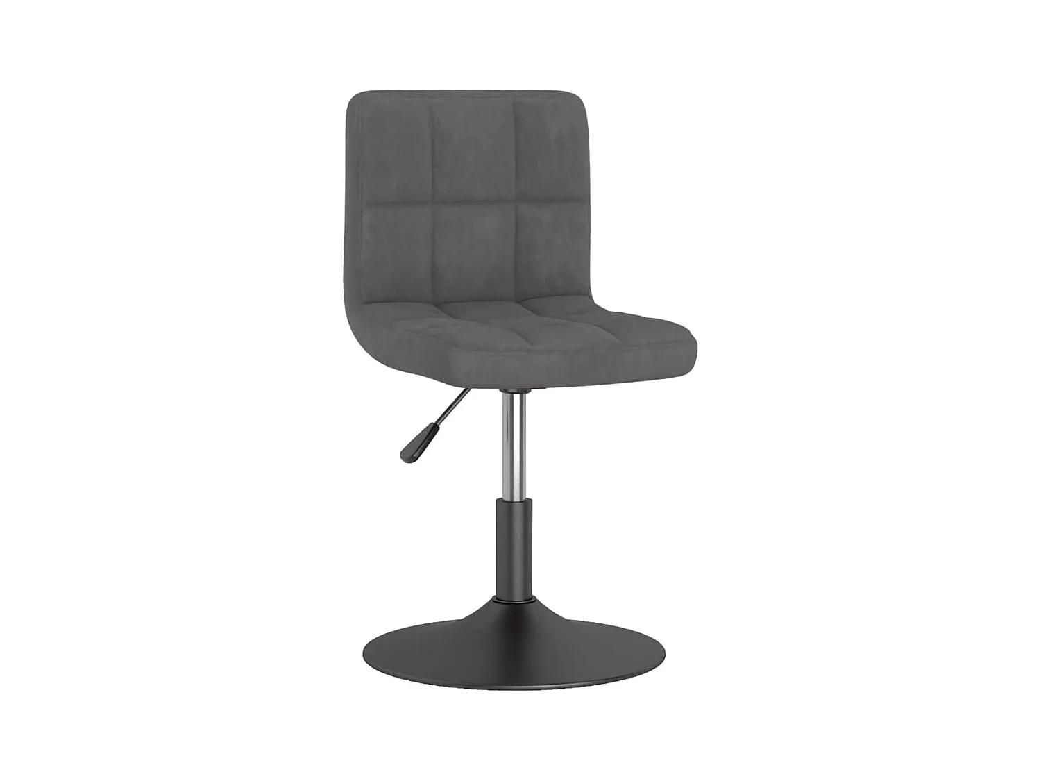 Chaise pivotante de salle à manger Gris foncé Velours