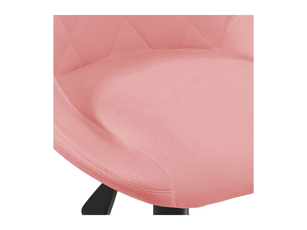 Cadeira de jantar giratória veludo rosa