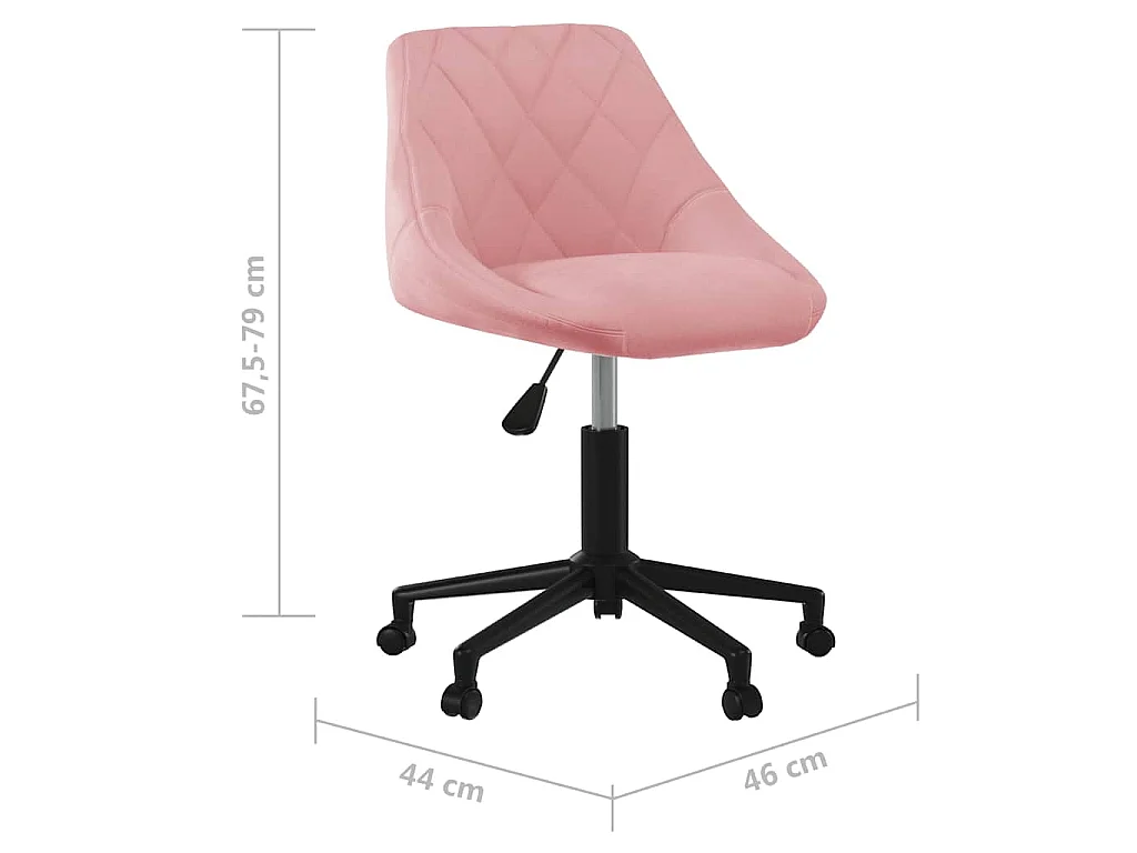 Chaise pivotante de salle à manger Rose Velours