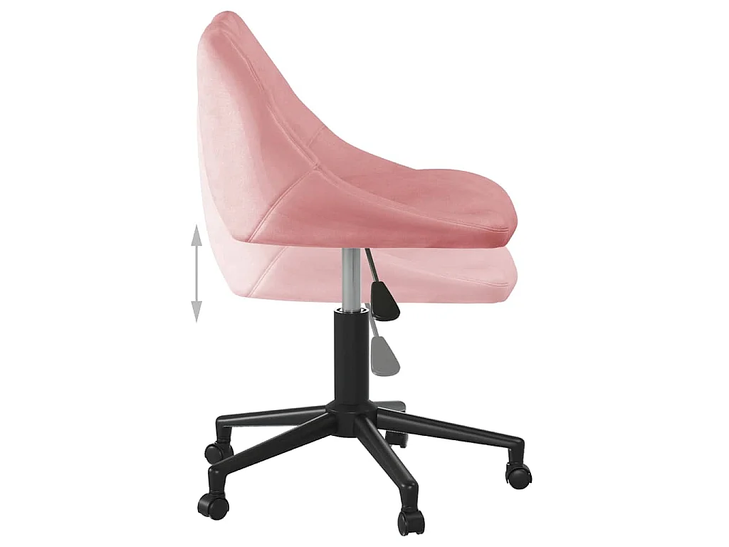 Chaise pivotante de salle à manger Rose Velours