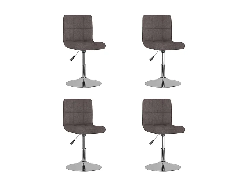 Chaises pivotantes à manger lot de 4 taupe tissu