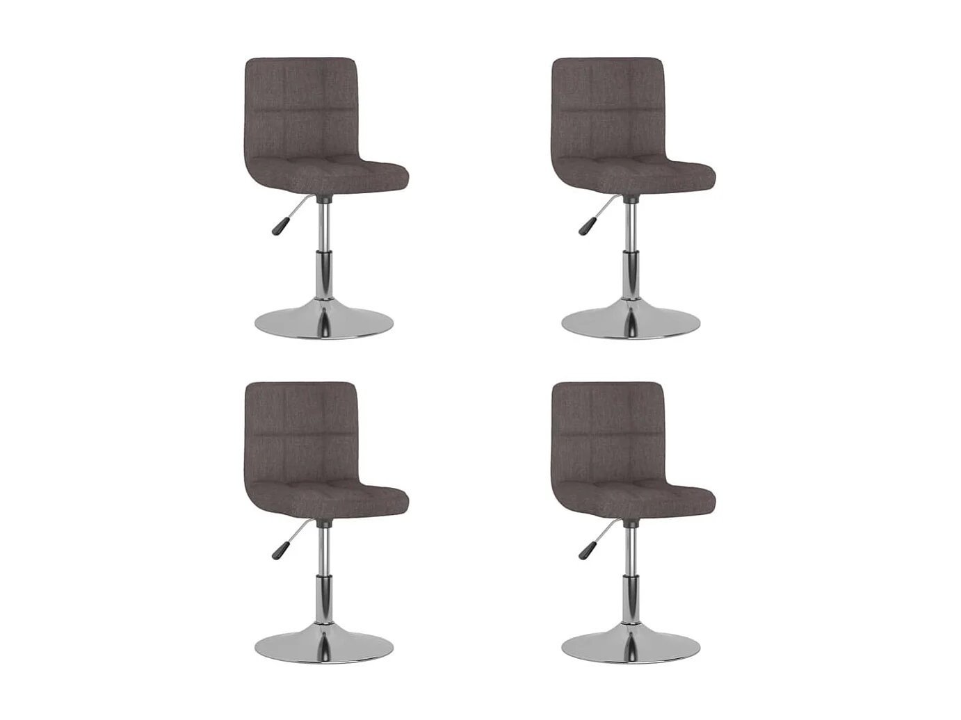 Chaises pivotantes à manger lot de 4 taupe tissu