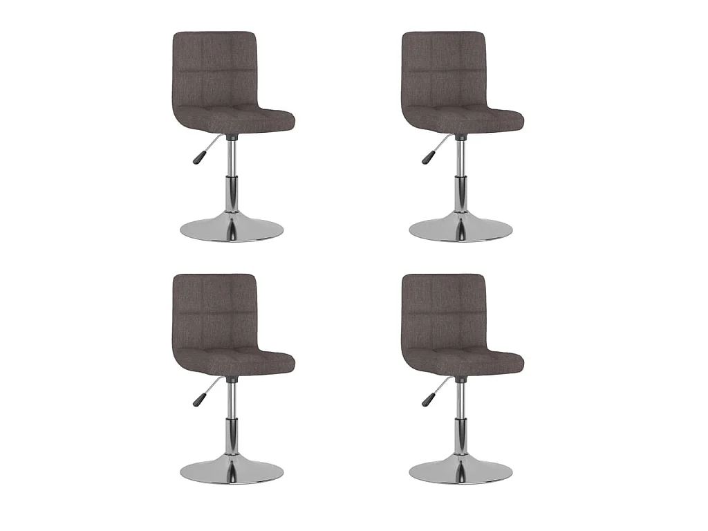 Chaises pivotantes à manger lot de 4 taupe tissu