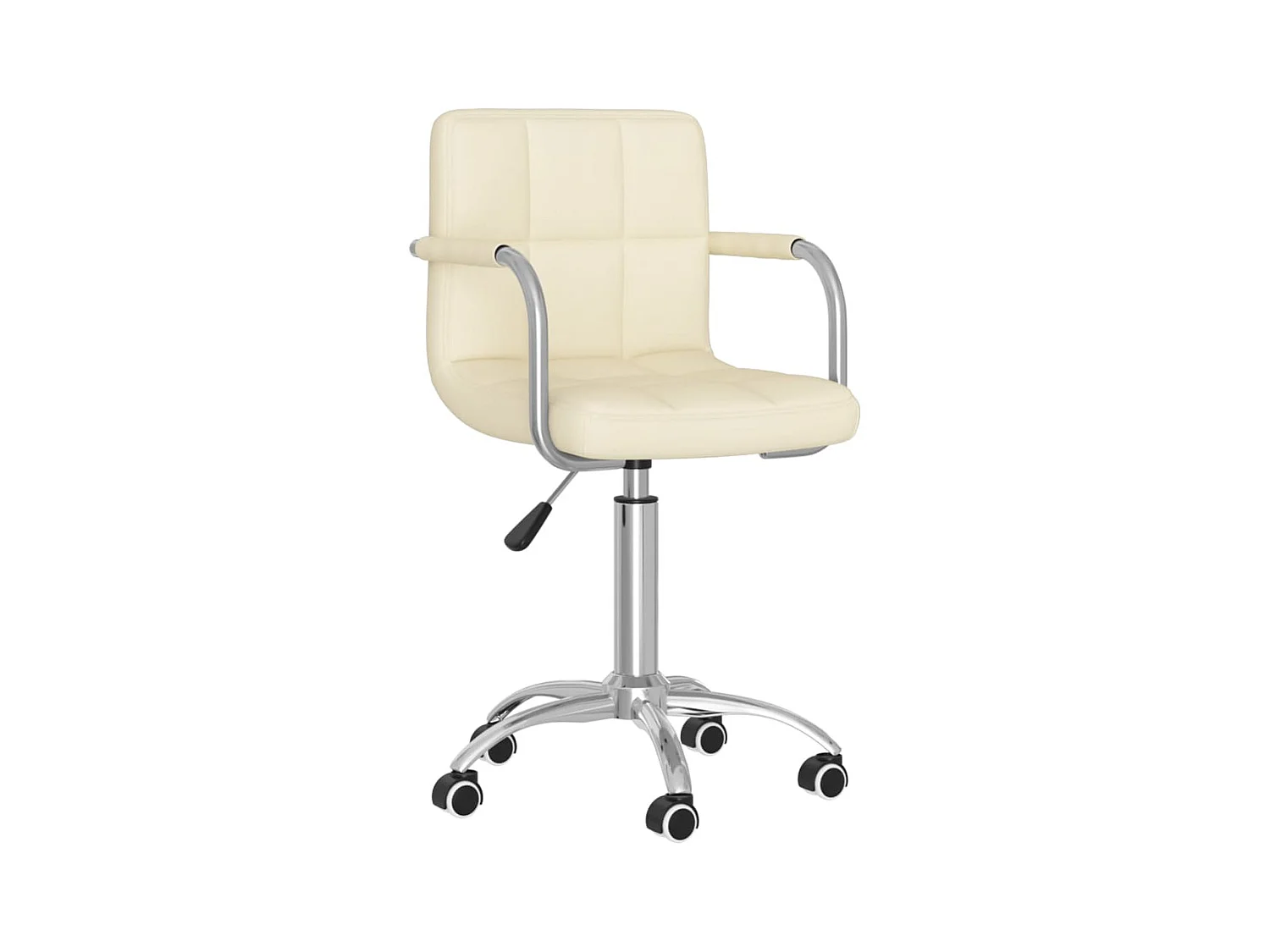 Chaise pivotante de salle à manger Crème Tissu