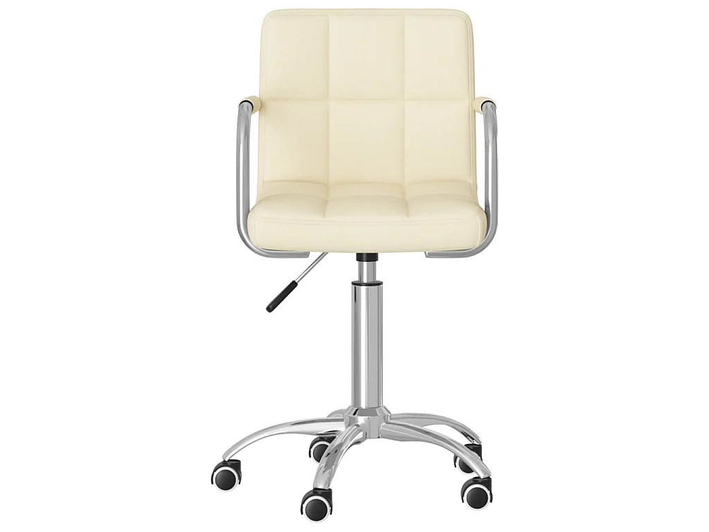 Chaise pivotante de salle à manger Crème Tissu