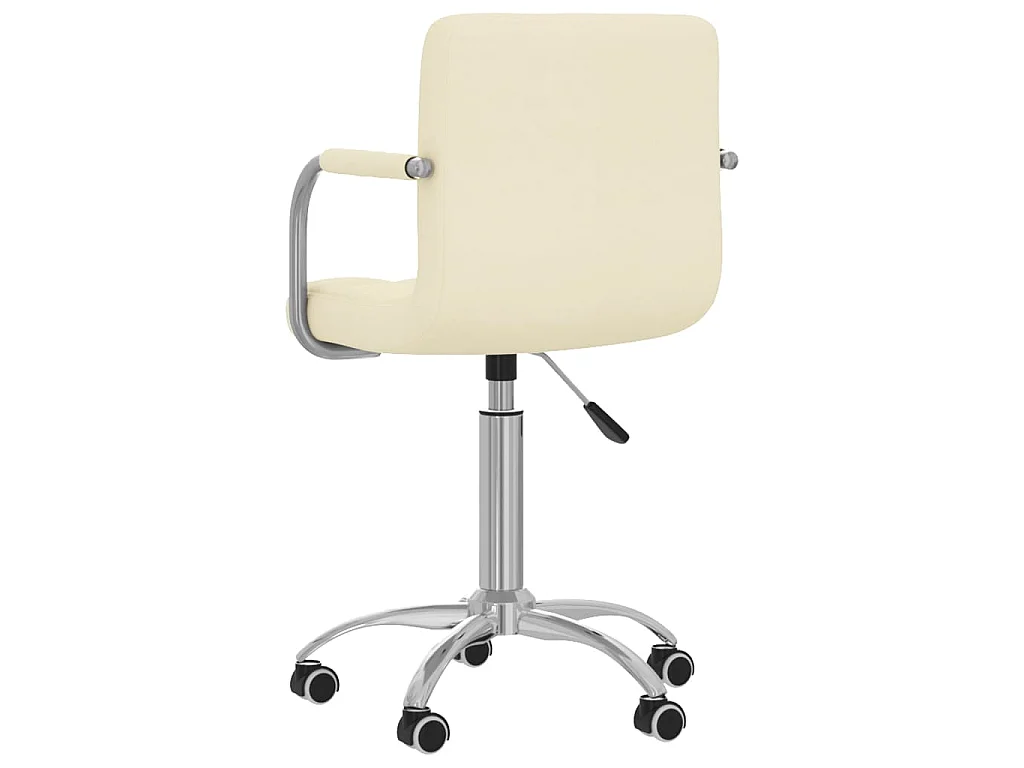 Chaise pivotante de salle à manger Crème Tissu