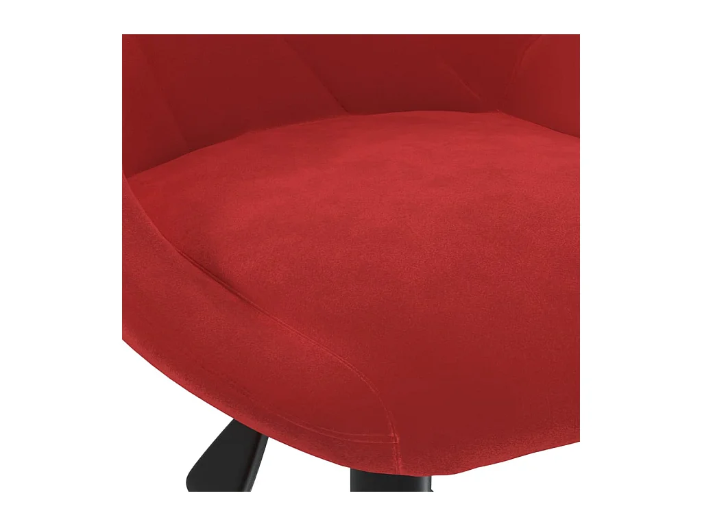 Chaise pivotante de salle à manger Rouge bordeaux Velours