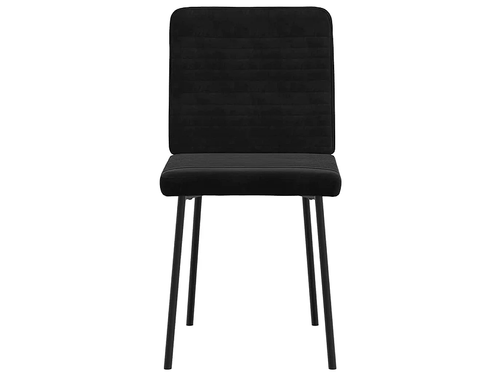 Chaises à manger lot de 6 noir velours