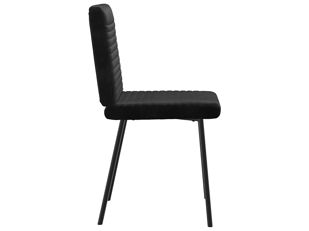 Chaises à manger lot de 6 noir velours