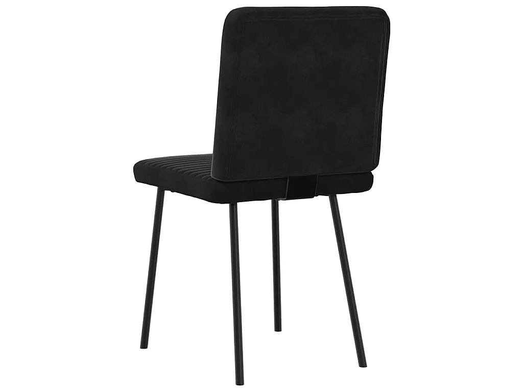 Chaises à manger lot de 6 noir velours