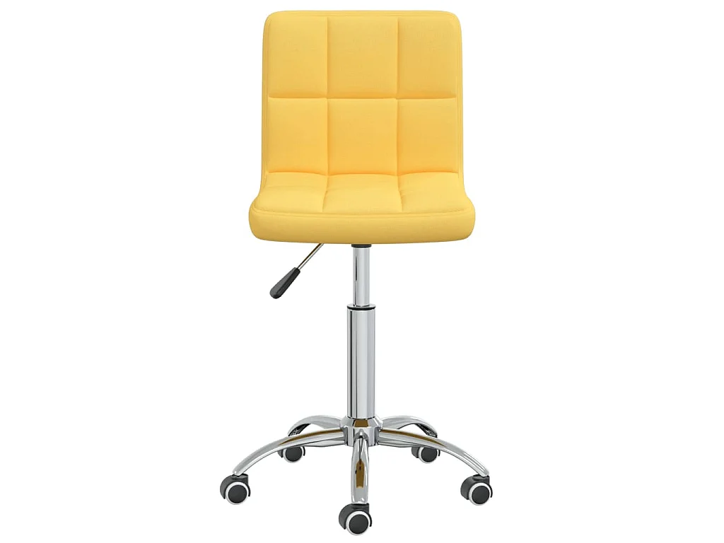 Chaise pivotante de salle à manger Jaune moutarde Tissu