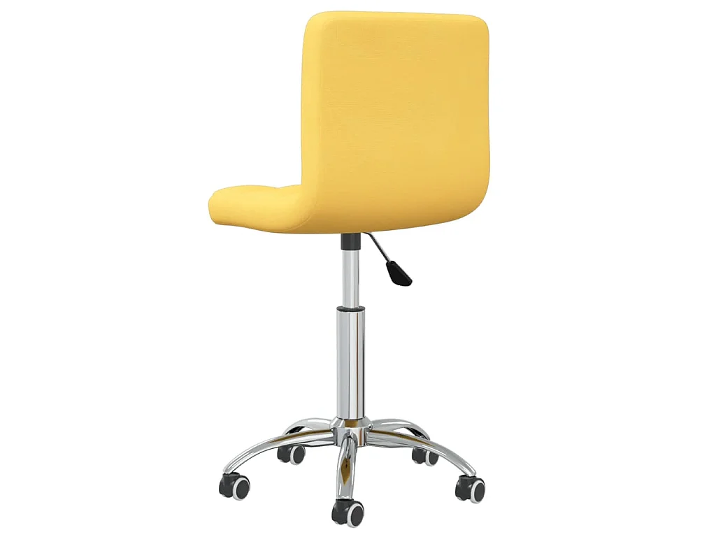 Chaise pivotante de salle à manger Jaune moutarde Tissu
