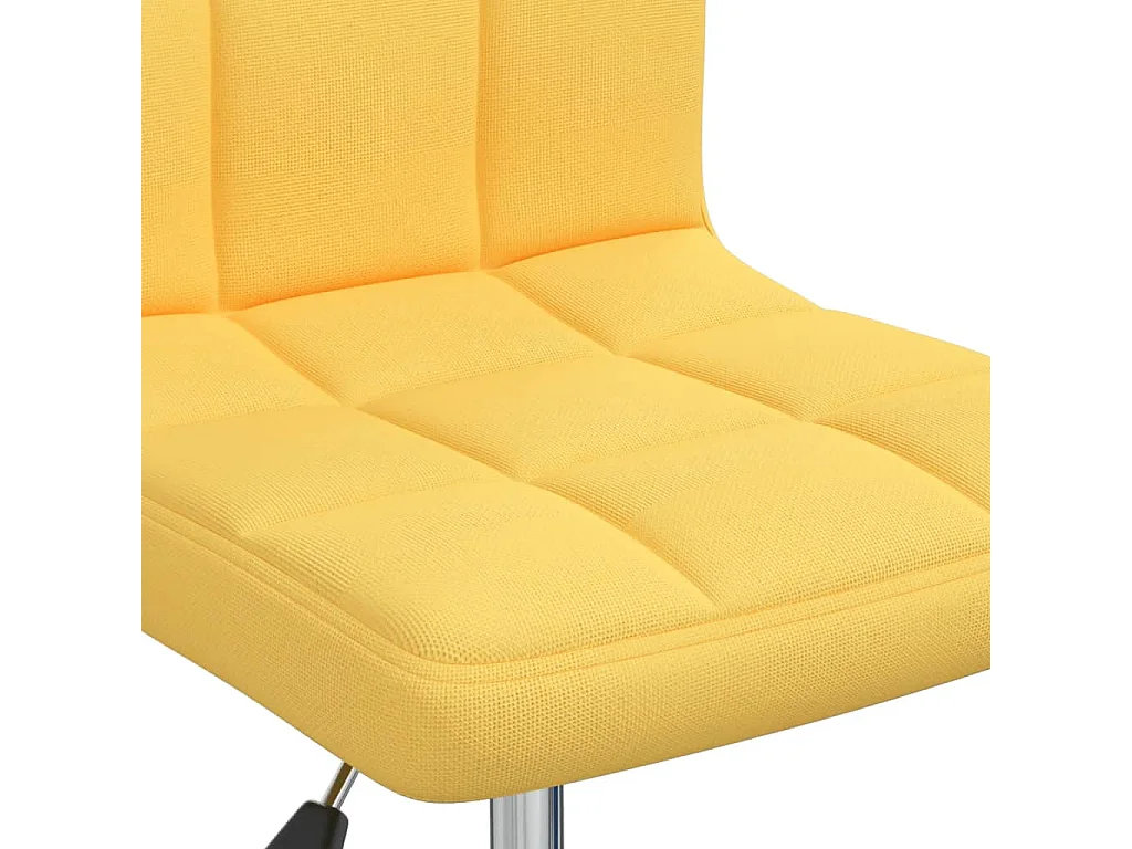 Chaise pivotante de salle à manger Jaune moutarde Tissu