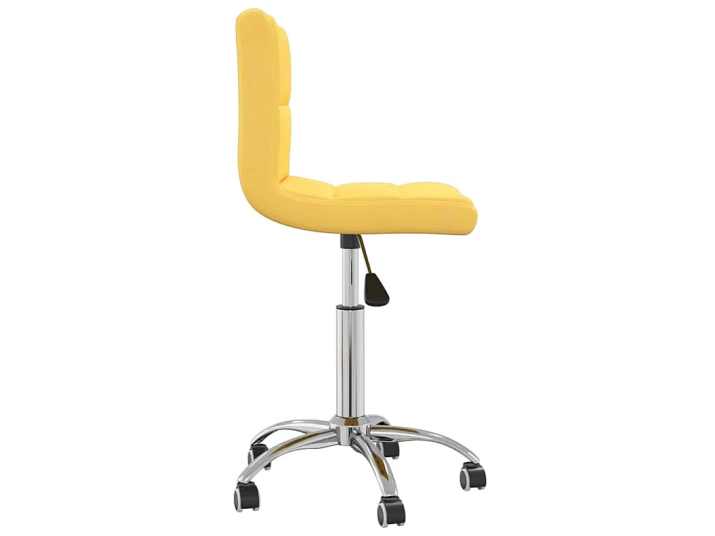 Chaise pivotante de salle à manger Jaune moutarde Tissu