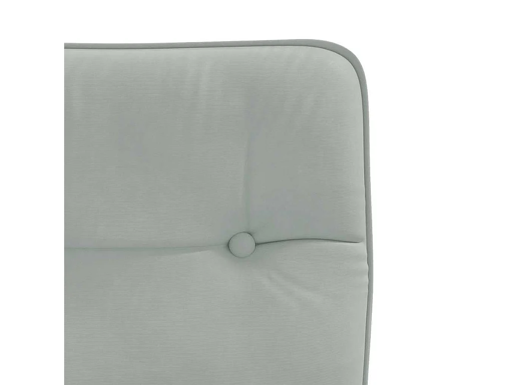 Chaises à manger lot de 2 Gris clair Velours