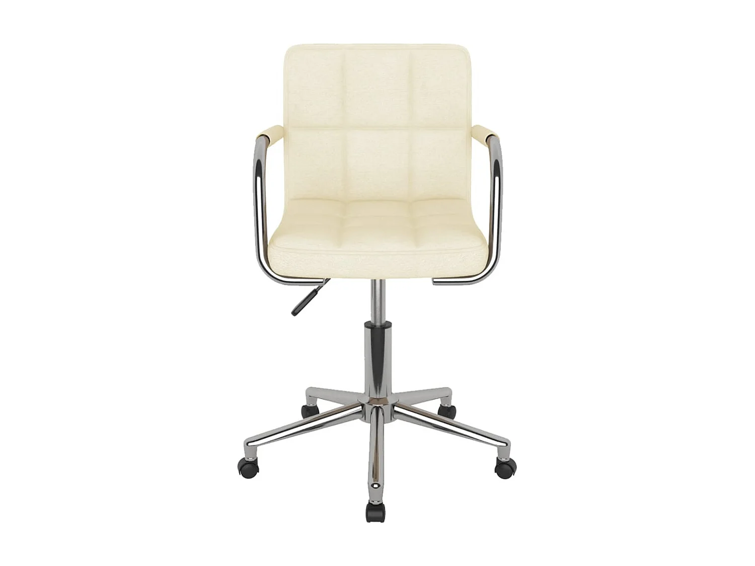 Chaise pivotante de salle à manger Crème Tissu