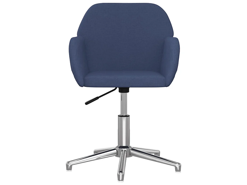 Sedie da Pranzo Girevoli 2 pz Blu in Tessuto
