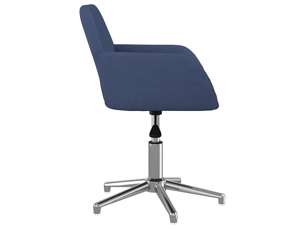 Sedie da Pranzo Girevoli 2 pz Blu in Tessuto