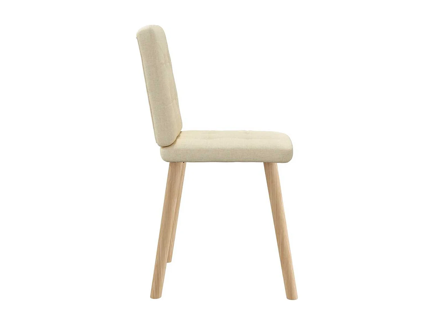 Eetkamerstoelen 4 st stof crèmekleurig