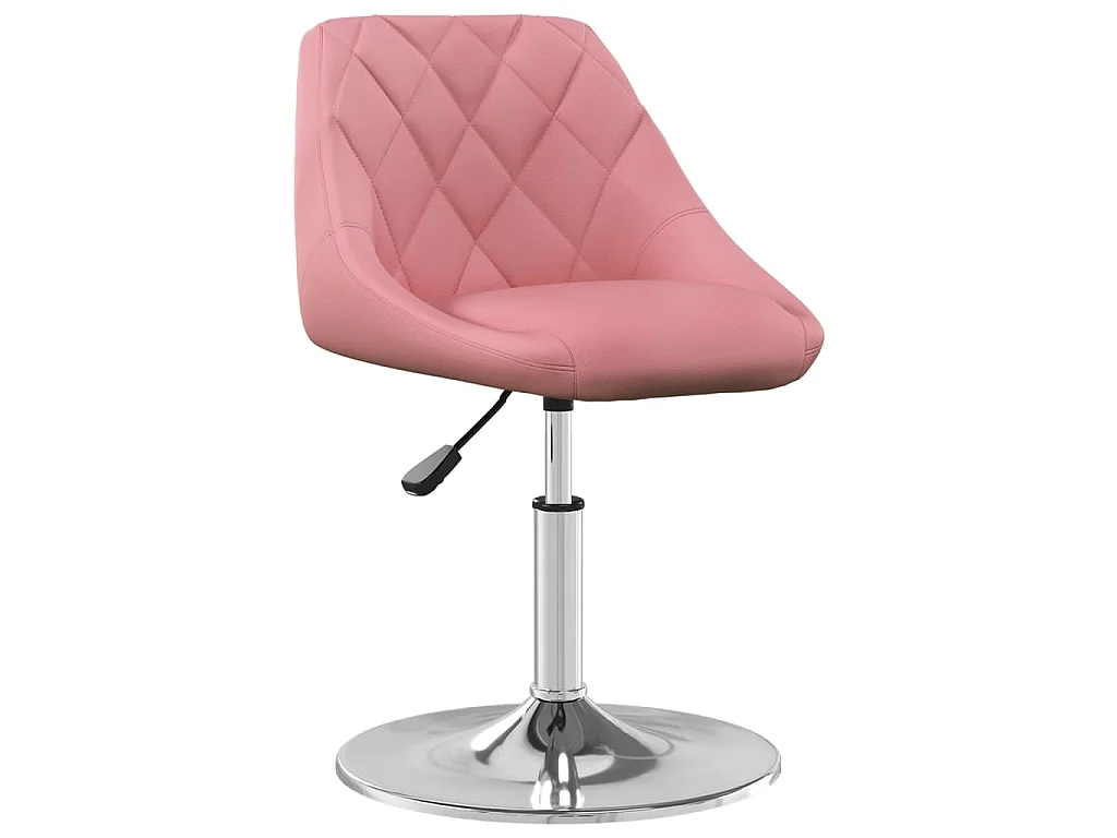 Cadeiras de jantar giratórias 4 pcs veludo rosa