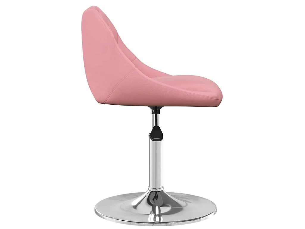 Sedie da Pranzo Girevoli 4 pz Rosa in Velluto