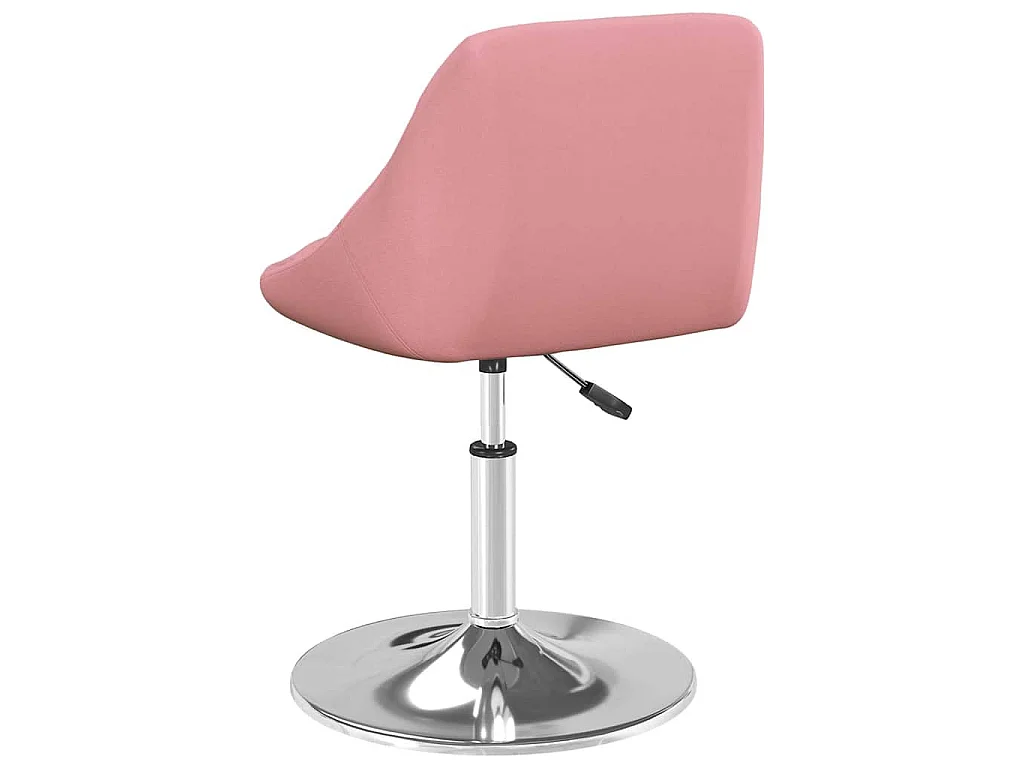 Sedie da Pranzo Girevoli 4 pz Rosa in Velluto