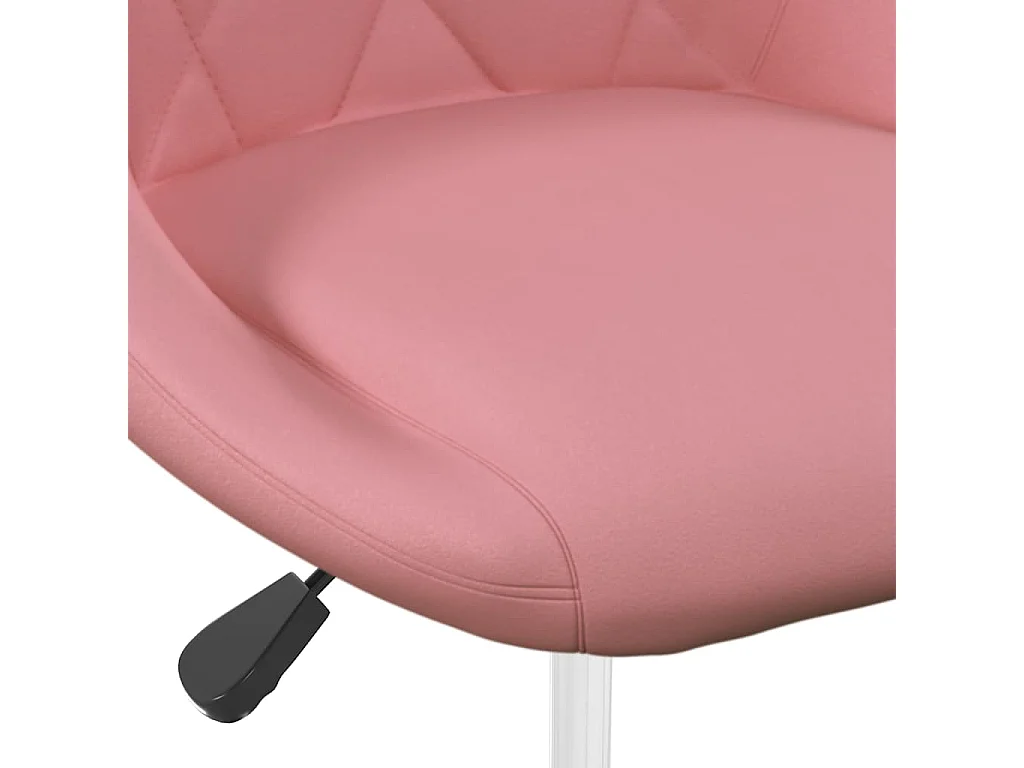 Sedie da Pranzo Girevoli 4 pz Rosa in Velluto