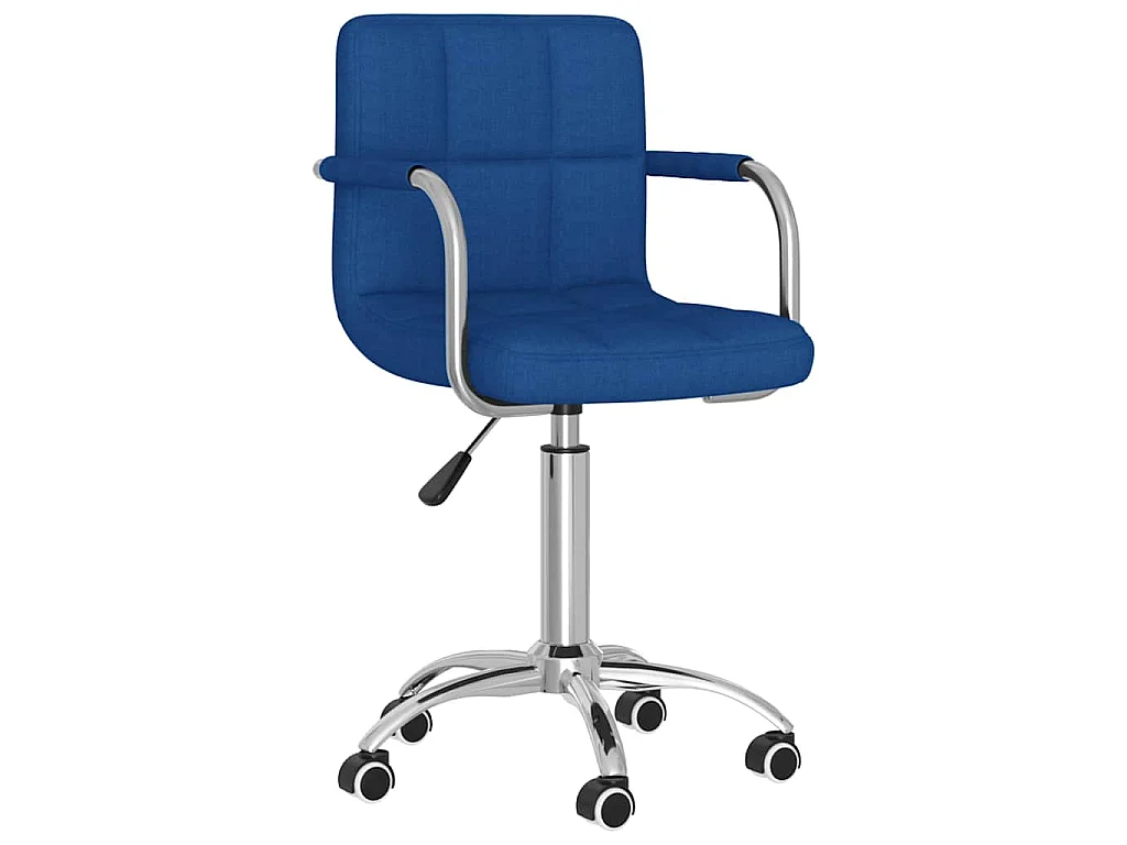 Chaise pivotante de salle à manger Bleu Tissu