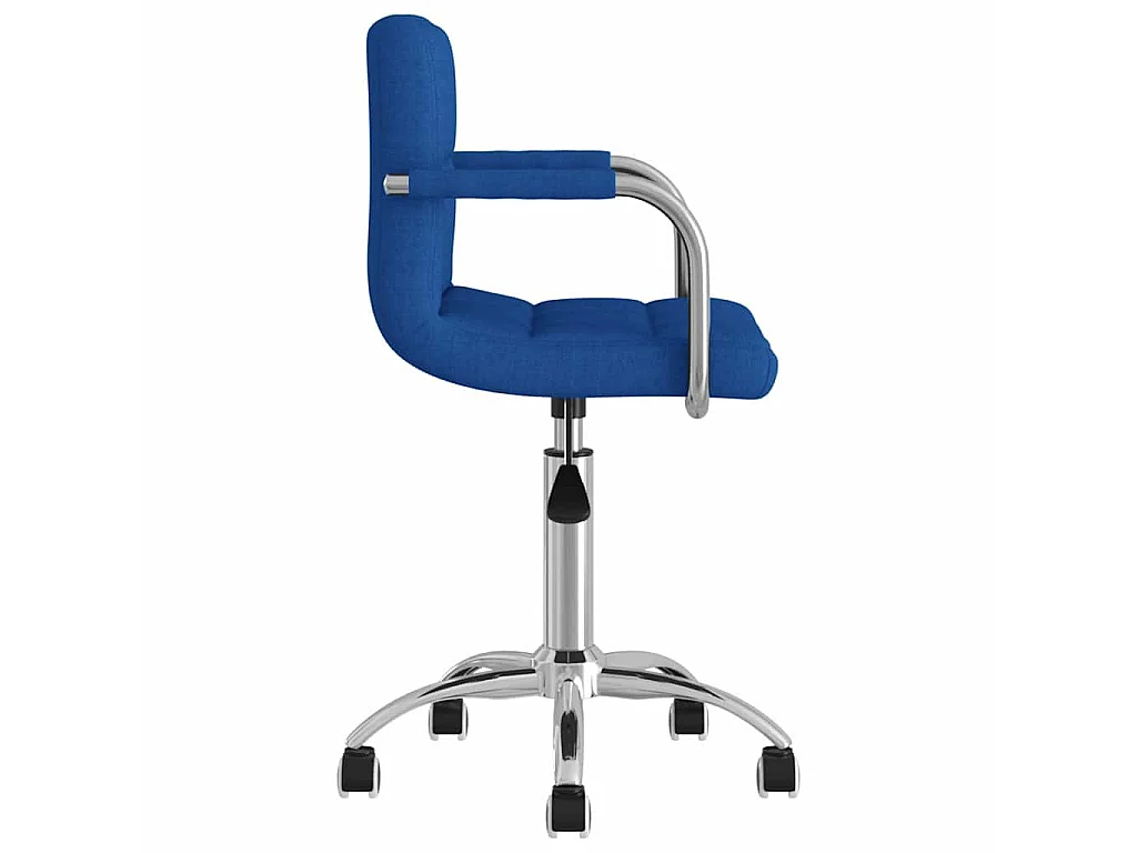 Silla de comedor giratoria tela azul