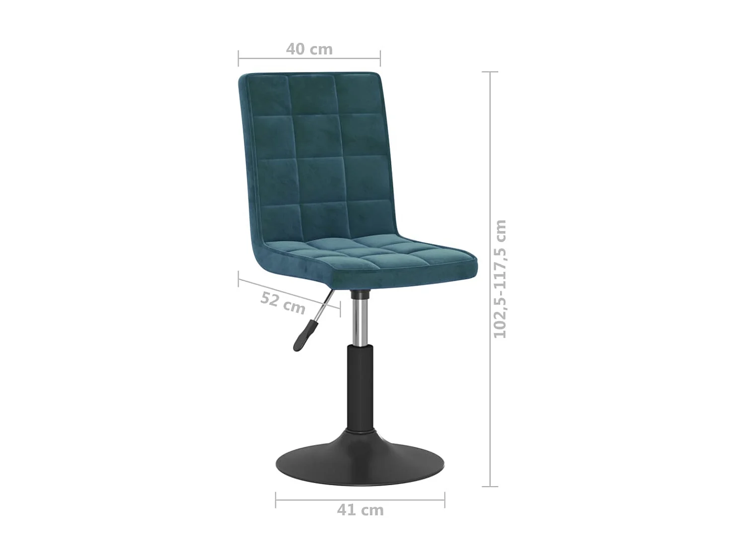 Eetkamerstoelen draaibaar 6 st fluweel blauw