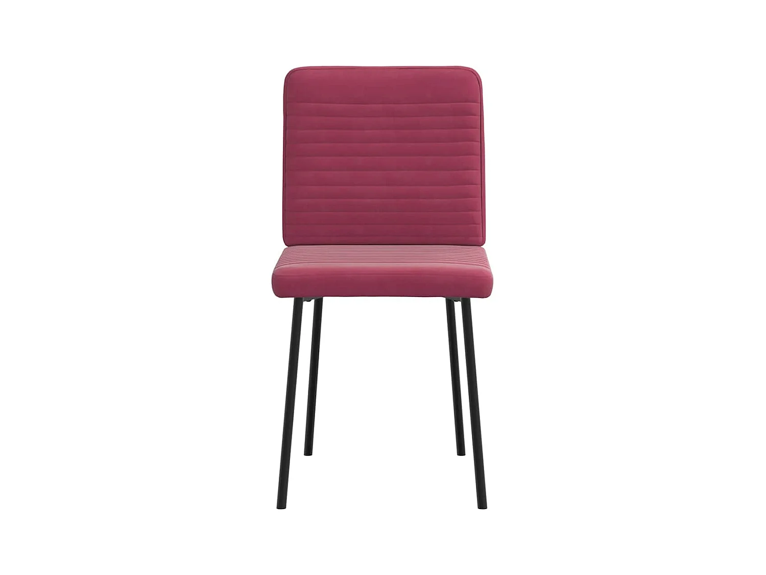 Chaises à manger lot de 4 Rouge bordeaux Velours