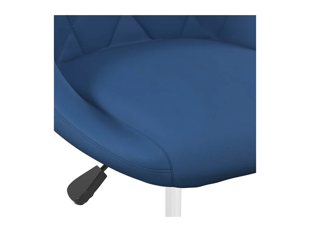 Chaises pivotantes à manger lot de 6 Bleu Velours