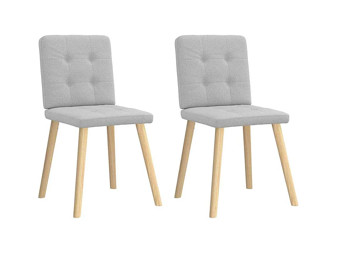 Chaises à manger lot de 2 gris nuage tissu