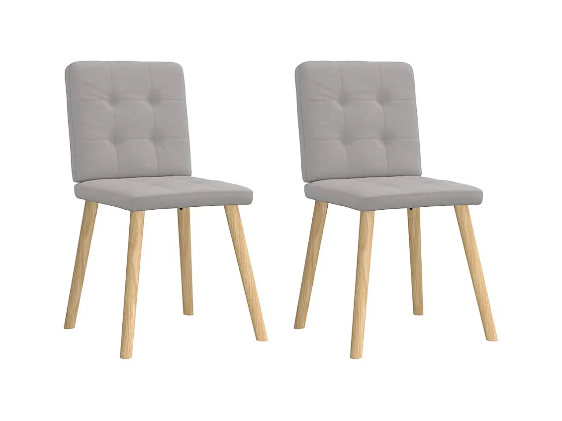 Chaises à manger lot de 2 gris nuage tissu