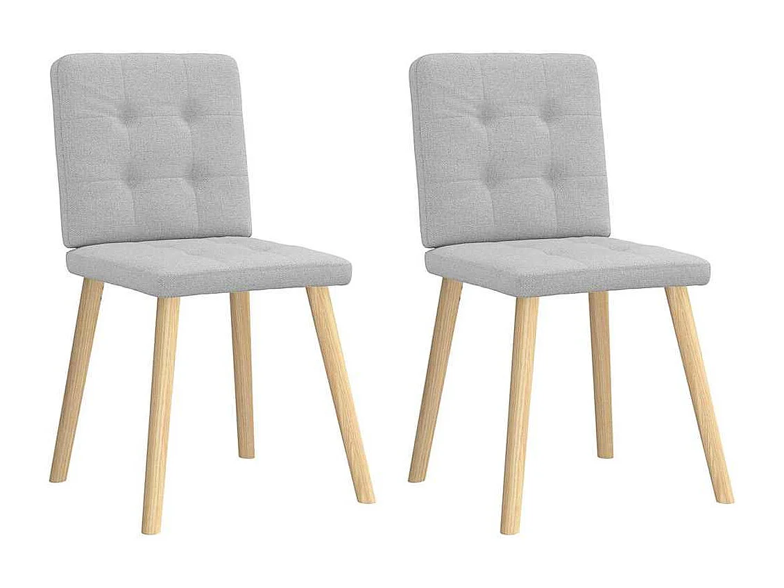 Chaises à manger lot de 2 gris nuage tissu