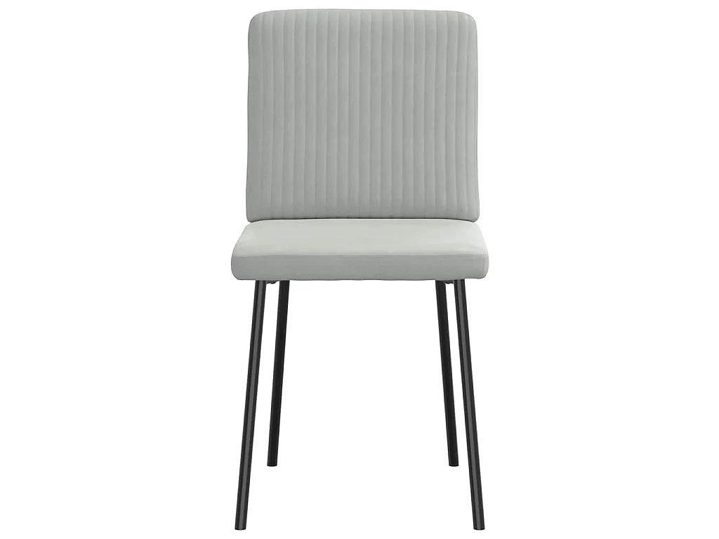 Sillas de comedor 4 unidades terciopelo gris claro