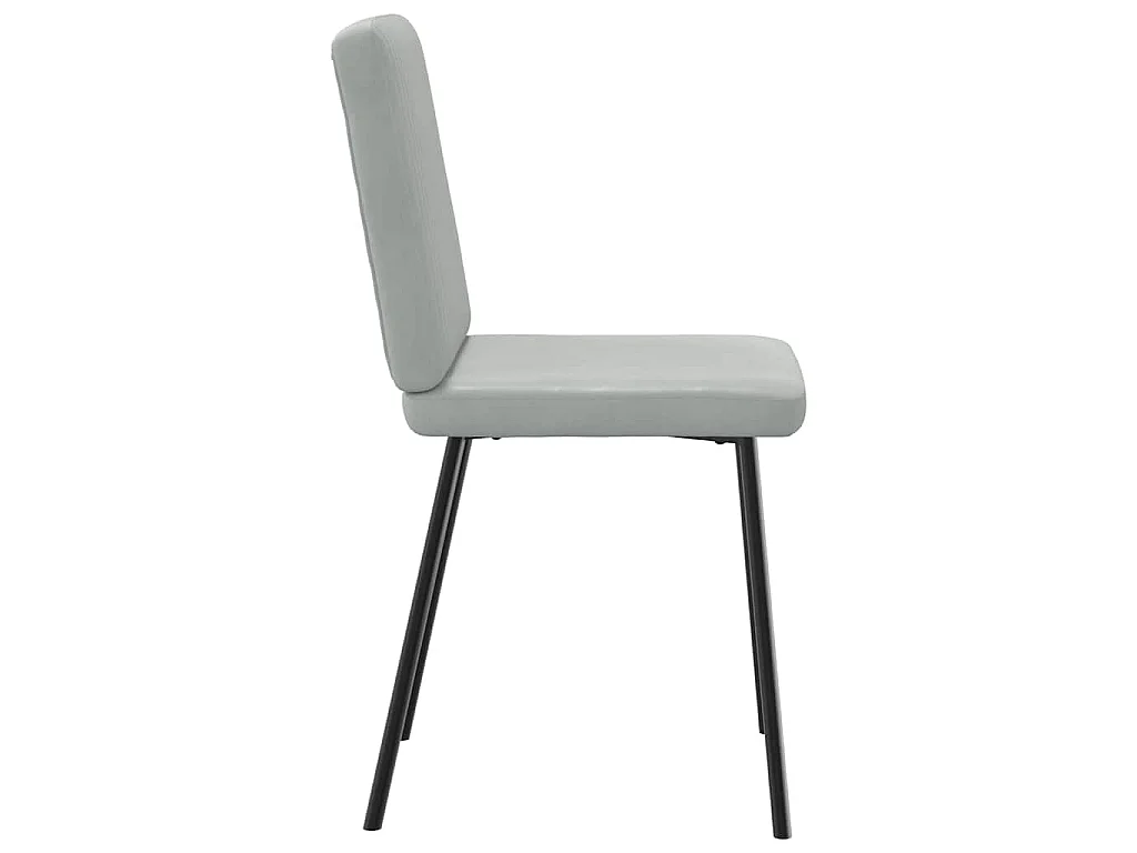 Sillas de comedor 4 unidades terciopelo gris claro