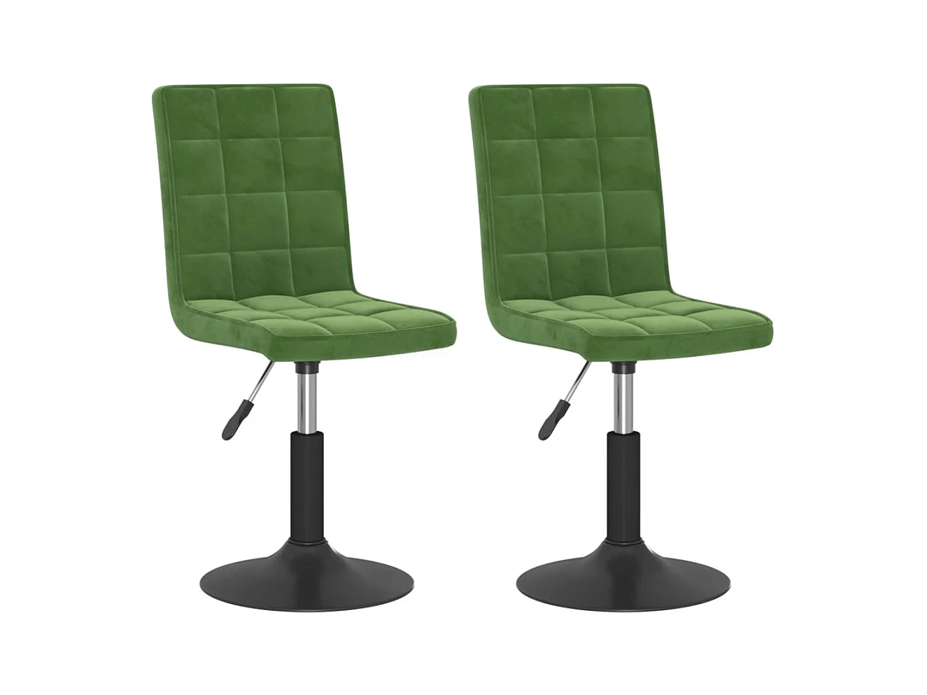 Chaises pivotantes à manger lot de 2 vert foncé velours