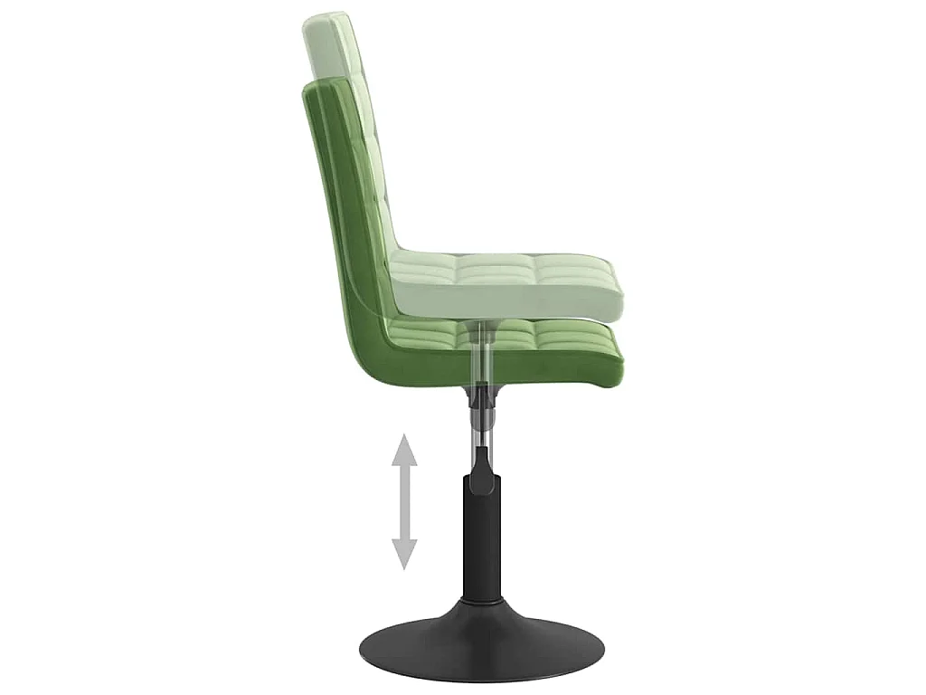 Chaises pivotantes à manger lot de 2 vert foncé velours