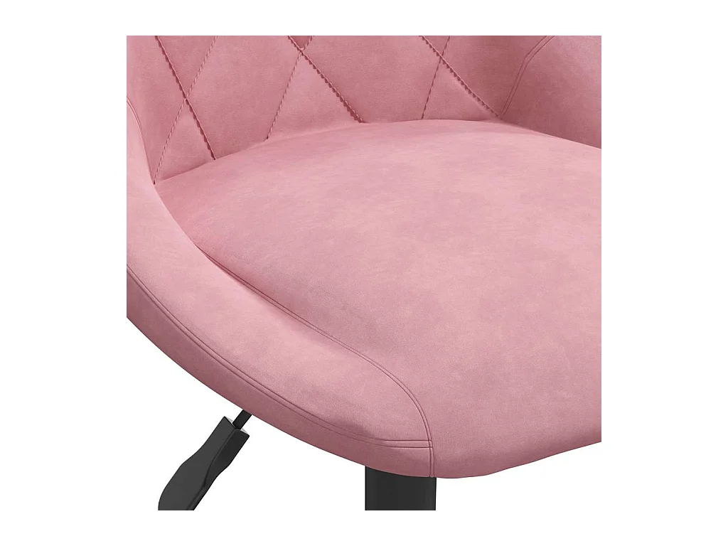 Chaises pivotantes à manger lot de 4 rose velours