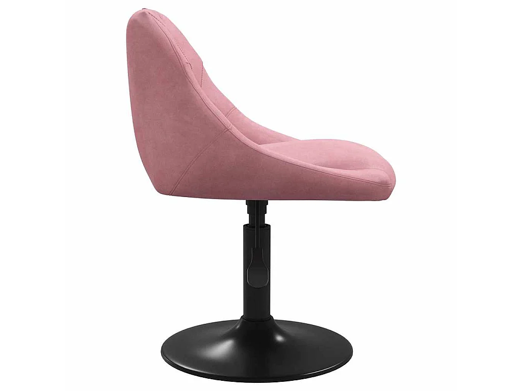 Sedie da Pranzo Girevoli 4 pz Rosa in Velluto