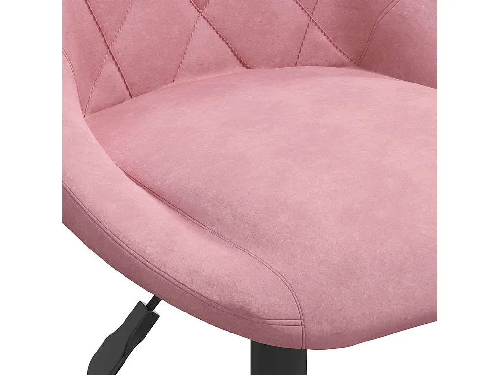 Sedie da Pranzo Girevoli 4 pz Rosa in Velluto