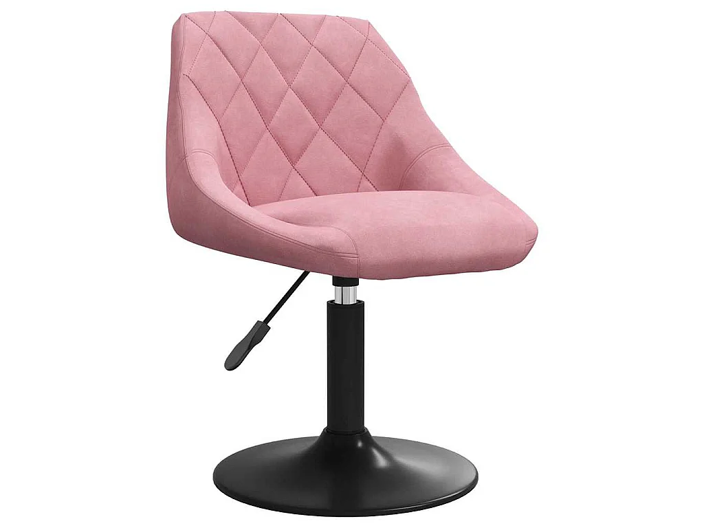 Cadeiras de jantar giratórias 4 pcs veludo rosa