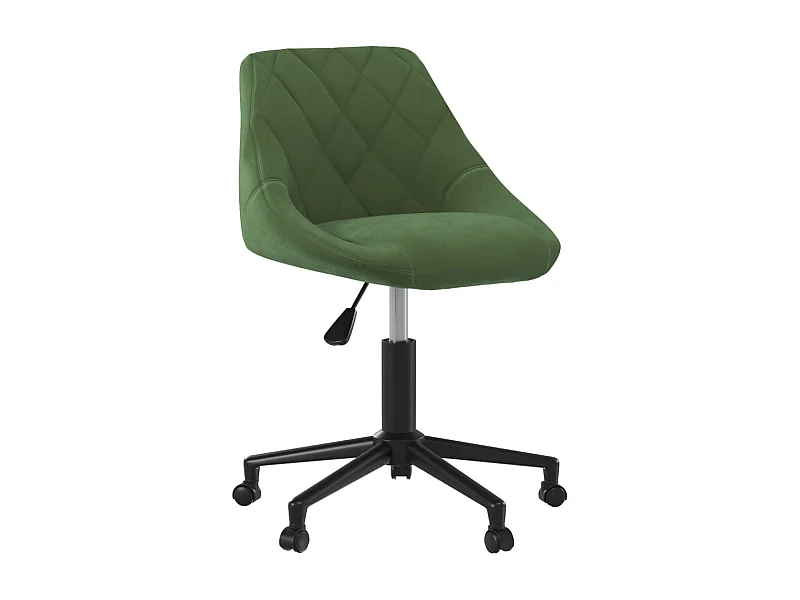 Chaise pivotante de salle à manger Vert foncé Velours