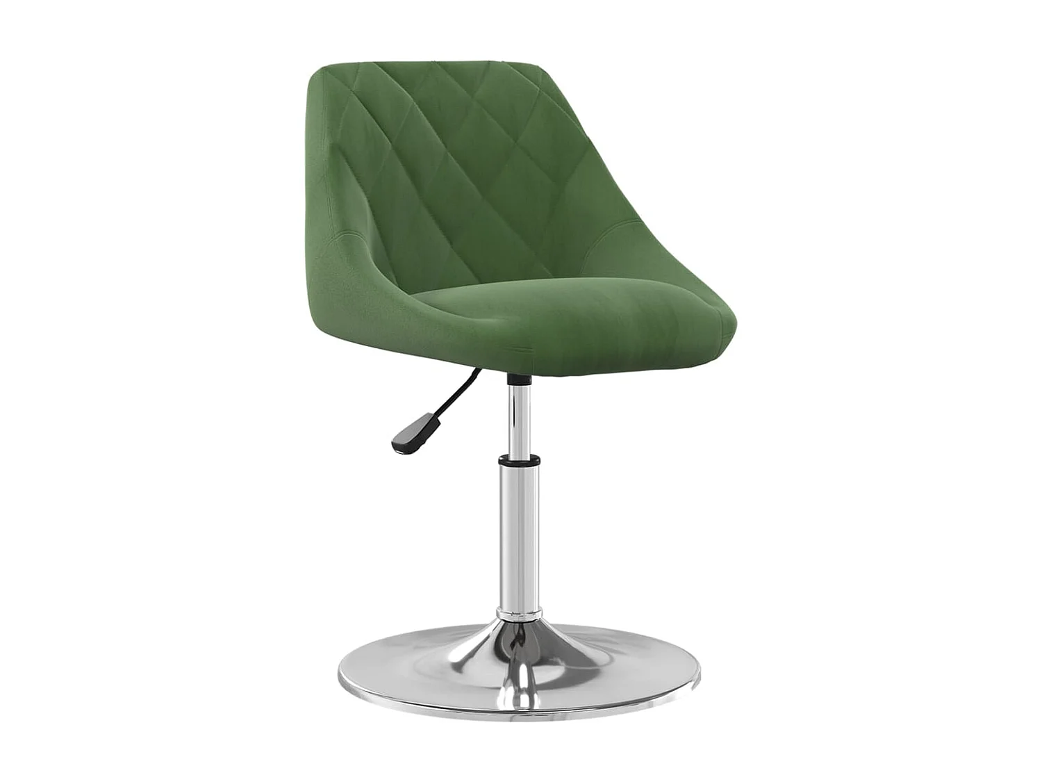 Chaises pivotantes à manger lot de 4 Vert foncé Velours