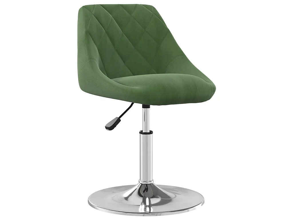 Sedie da Pranzo Girevoli 4 pz Verde Scuro in Velluto