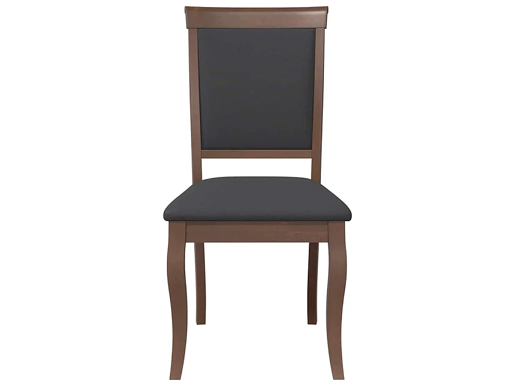 Cadeiras de jantar com almofadões 2 pcs madeira maciça castanho