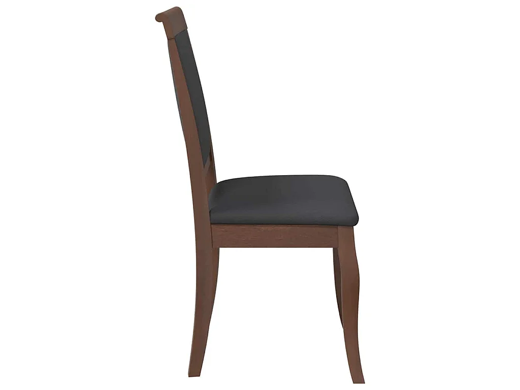 Sedie da Pranzo con Cuscini 2pz Marrone Legno Massello di Hevea