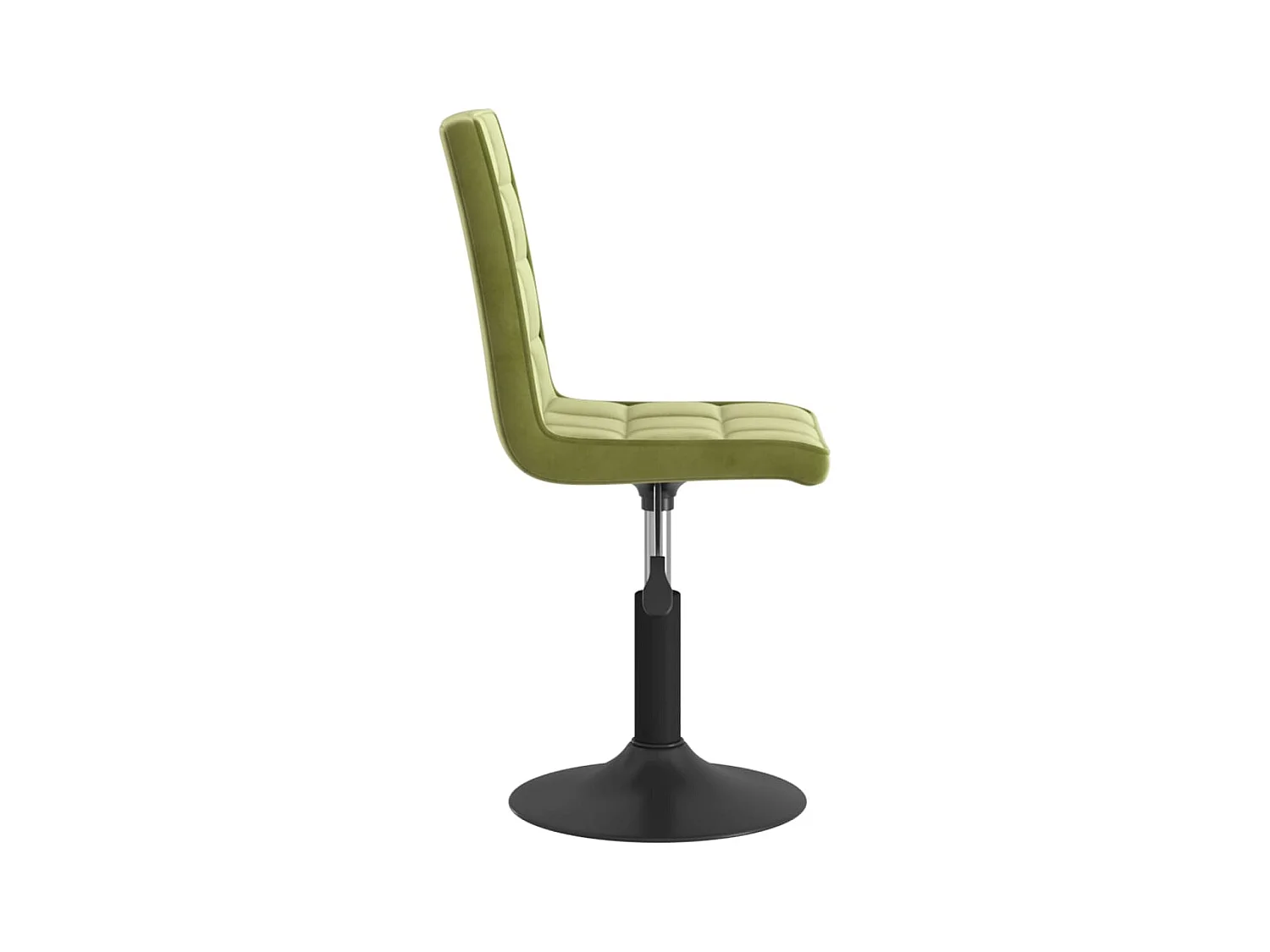 Sedie da Pranzo Girevoli 4 pz Verde Chiaro in Velluto